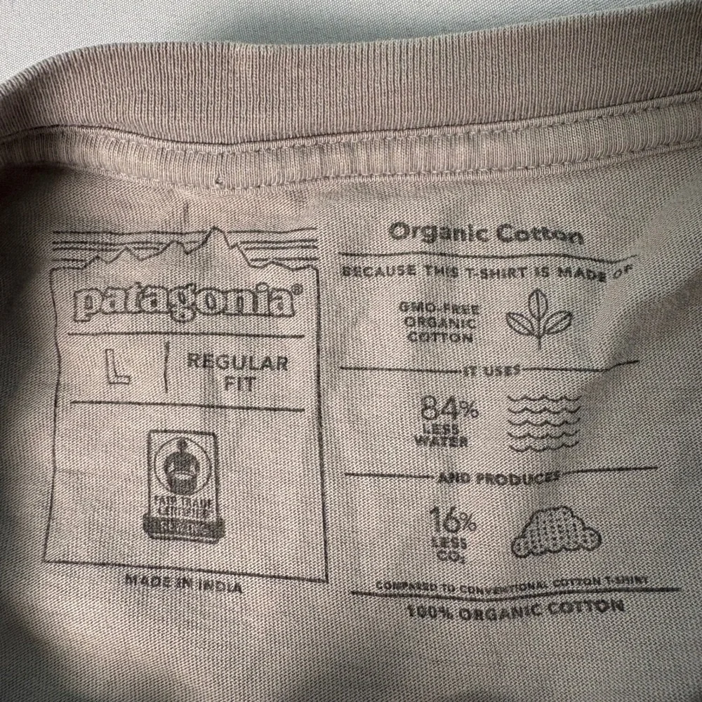 Patagonia Mens Gray Organic Cotton 1973 Fitz Roy Mountain Graphic T-Shirt L - Picture 3 of 7